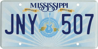 MS license plate JNY507
