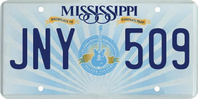MS license plate JNY509