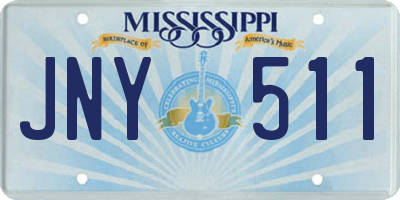 MS license plate JNY511