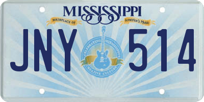 MS license plate JNY514