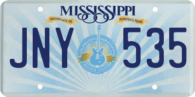 MS license plate JNY535