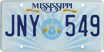 MS license plate JNY549