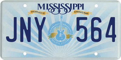 MS license plate JNY564