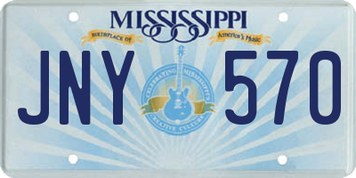 MS license plate JNY570
