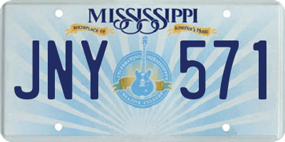 MS license plate JNY571