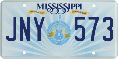 MS license plate JNY573