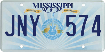 MS license plate JNY574