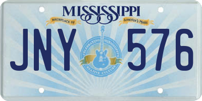 MS license plate JNY576