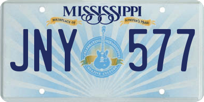 MS license plate JNY577