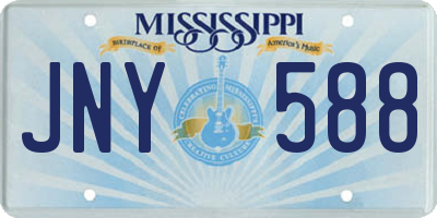 MS license plate JNY588
