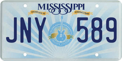 MS license plate JNY589
