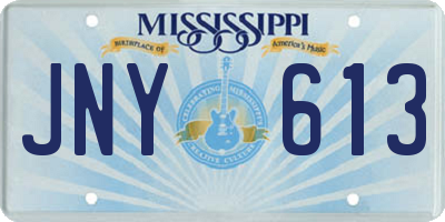MS license plate JNY613