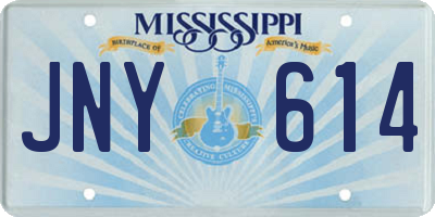 MS license plate JNY614