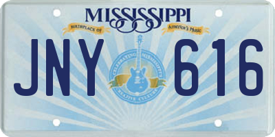MS license plate JNY616