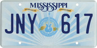 MS license plate JNY617