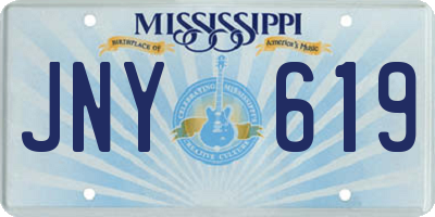 MS license plate JNY619
