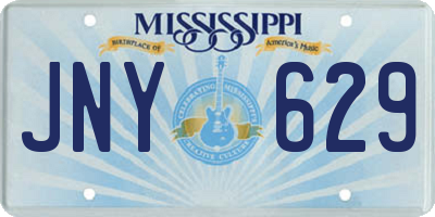MS license plate JNY629