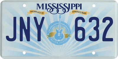MS license plate JNY632