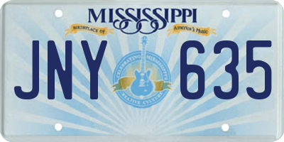 MS license plate JNY635