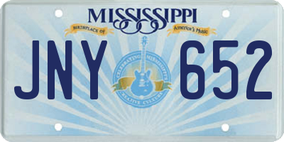 MS license plate JNY652
