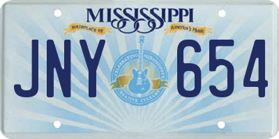 MS license plate JNY654