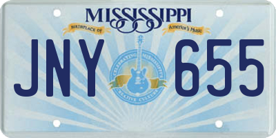 MS license plate JNY655