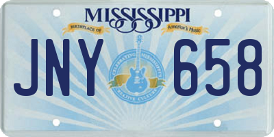 MS license plate JNY658
