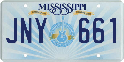 MS license plate JNY661