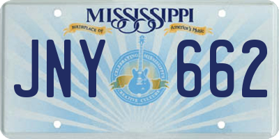 MS license plate JNY662