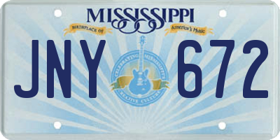 MS license plate JNY672
