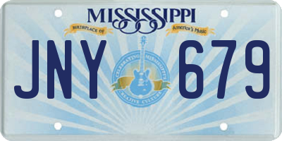 MS license plate JNY679
