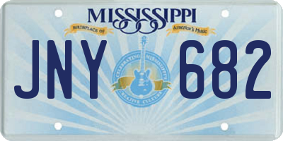 MS license plate JNY682