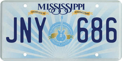 MS license plate JNY686