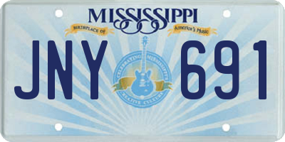 MS license plate JNY691