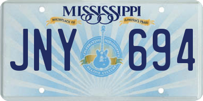 MS license plate JNY694