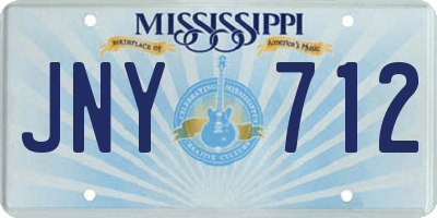 MS license plate JNY712
