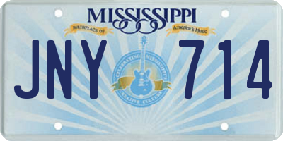 MS license plate JNY714