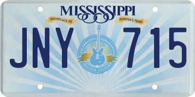MS license plate JNY715