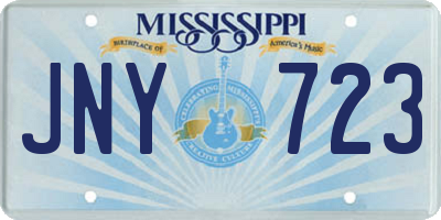 MS license plate JNY723