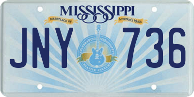 MS license plate JNY736