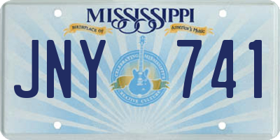 MS license plate JNY741
