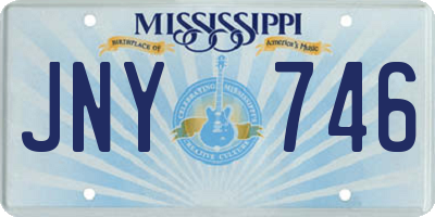 MS license plate JNY746