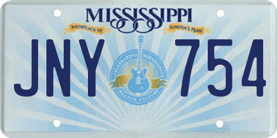 MS license plate JNY754