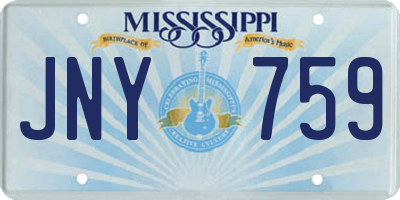 MS license plate JNY759