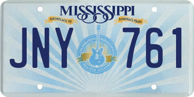 MS license plate JNY761