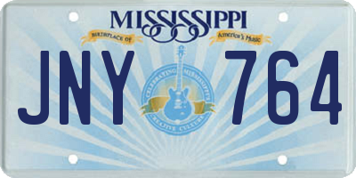 MS license plate JNY764