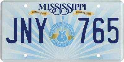 MS license plate JNY765