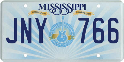 MS license plate JNY766