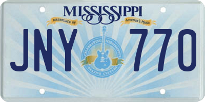 MS license plate JNY770