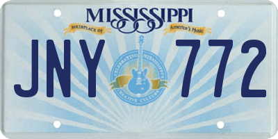 MS license plate JNY772